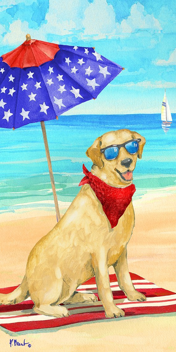 Free Shipping 30 by 60 inches Yellow Labrador Beach Towels Wholesale