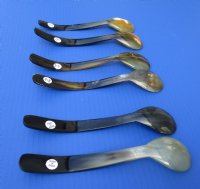7-1/2 inches long Horn Spoon and Spork Sets <font color=red>Wholesale</font> - 8 Sets @ $12.00 a set