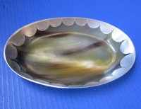 7 by 4-1/2 inches Oval Horn Tray with Scalloped Edge - $21.99 each