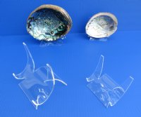 Large Acrylic Easel Stands for Decorative Plates, Agate Slices and Abalone Shells,  4 inches wide, 3-1/2 inches high - 12 @ $3.00 each