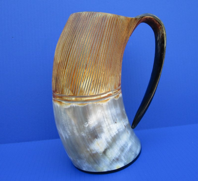83/4 inches Large Viking Horn Beer Mug, Crafted out of Real Water