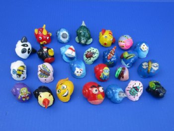 Assorted 3d Painted Character and Animals Hermit Crab Shells <font color=red> Wholesale</font> 1-1/4 to 2 inches - 200 @ .57 each