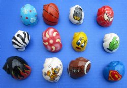 Assorted Painted Hermit Crab Shells, Sports Balls, Animal Prints, Cartoon Characters - 50 @ .58 each