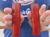 5 inches Dyed Red Rounded Buffalo Bone Scales - you are buying this pair for <font color=red>$9.99</font> (Plus $7.50 First Class Mail) 