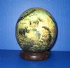 5-3/4 inches Africa's Big 5 Decoupage Ostrich Egg with Wooden Bangle Stand - Buy this one for $49.99