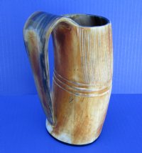 6-3/4 inches Buffed and Carved Horn Beer Mug with a Hand Scraped Rustic Look (16 oz) for $39.99