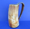 16 ounce 6-7/8 inches Buffed and Carved Ox Horn Drinking Mug for Sale, with a Hand Scraped Rustic Look for $39.99