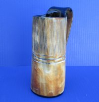 6-7/8 inches tall 16 ounces Viking Carved Drinking Horn Mug for Sale, Half Carved, Half Buffed - Buy this one for $39.99