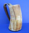 6-7/8 inches 16 ounces Half Carved, Half Buffed Natural Horn Beer Mug for Sale - You are buying this one for $39.99