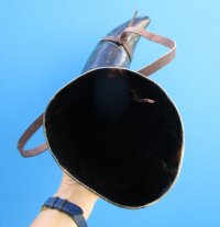21-3/4 inches Large Viking War Horn with a Leather Shoulder Strap