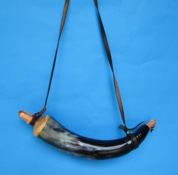 Powder Horn with Leather Strap 14 to 18 inches - $17.99