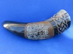 Valkyrie Viking Drinking Horn, Hand-Carved Real Cattle Horn(16-19") - $30.99