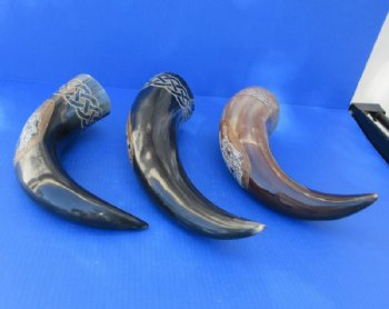 Valkyrie Viking Drinking Horn, Hand-Carved Real Cattle Horn(16-19") - $30.99
