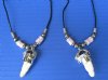 20 inches Alligator Tooth Necklaces, Pink, Purple, White Beads - 2 @ $8.50 each  (Plus $7.50 Mail);  6 @ $6.75 each ( Plus $8.50 Mail )
