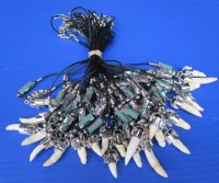 Genuine Alligator Tooth with Camouflage Beads Necklaces <font color=red> Wholesale </font>.  20 inches - 24 @ $4.50 each