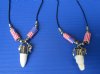 Real Alligator Tooth Necklace with USA  Flag  Beads - Pack of 2 @  <font color=red>$8.50 each</font> Plus $7.50 1st Class Mail 