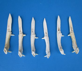  Alligator Bone Knives <font color=red> Wholesale</font>, 6 inches - 12 @ $9.00 each