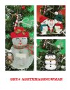 6 Assorted Seashell Snowman Ornaments Hand Crafted Out of Real Sea Cookies, Sea Urchins and Capiz - Pack of 6 (2 each of 3 styles) for $4.00 each