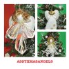 6 Assorted Seashell Angel Ornaments for Sale for Beach Christmas Trees  - Pack of 6 (2 of each ornament) for $4.00 each