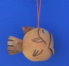 Carved Coconut Fish Bird Feeder 5 to 6-1/2 inches tall - $4.99 each