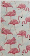 30 by 60 inches Wholesale Velour Pink Flamingos Beach Towels Wholesale - Case of 12 @ $7.50 each