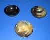 4 inches Small Polished Buffalo Horn Bowls with a Marble Look - Pack of 2 @ $9.00 each; Pack of 6 @ $8.00 each