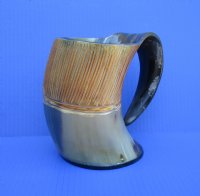 16 ounce Carved, Polished Viking Horn Beer Mug, 6 inches tall - $32.99 each