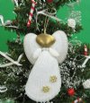 3 inches <font color=red>Wholesale </font> White Seashell Angel Christmas Tree Ornaments - Case of 50 @ <font color=red>$1.95</font> each