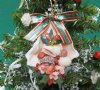 3 inches Cut Lambis with Tiny Shell Flowers Seashell Ornaments for a Beach Christmas Tree - Packed 10 @ $2.56 each