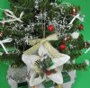2-1/2 inches Seashell Flower Ornaments with Gold Bow <font color=red> Wholesale</font> -  40 @ $2.25 each 