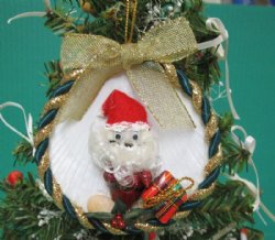 3 inches Seashell Santa Ornaments for Sale - 10 @  $2.24 each