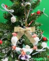 3 inches Conch Shell Wreath Ornament with Tiny Cones - 10 @ $2.00 each