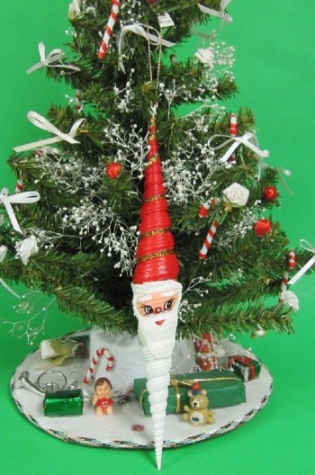 Turritella Seashell Santa Ornaments <font color=red> Wholesale</font>  -  40 @ $2.45 each
