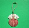 3 inches Seashell Angel Christmas Tree Ornament for Sale made out of naturally colorful Pecten Nobilis Shells - Pack of 10 @ <font color=red>$1.28 </font>each (Plus $6.50 First Class Mail)