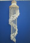 36 inches Large Spiral Seashell Chandelier made out of white nassarius, cowries and white cerithiums - $17.99 each