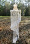 45 inches long Large White Seashell Spiral Wind Chime, Chandelier<FONT COLOR=RED> Wholesale </font>   -  4 @ $29.50 each