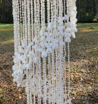 45 inches Large White Seashell Spiral Wind Chime, Chandelier  - $47.99