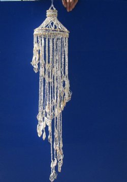 38 inches long  Large Nassarius and Cut Canarium Shell Wind Chime, Chandeliers <font color=red> Wholesale</font> - 5 @ $20.00 each