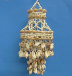 13 inches 2 layered Brown and White Chulla Conch Shell Wind Chime - $10.99 each