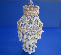 13 inches White Bubble Shells, and Ringtop Cowries Layered Seashell Wind Chimes - 15.99 each