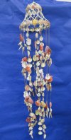 48 inches Large Seashell Wind Chime with numerous strands of colorful shells - Packed 1 @ $16.50 each