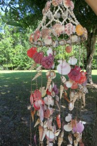 48 inches Large Naturally Colorful Seashell Wind Chime - $21.99 each