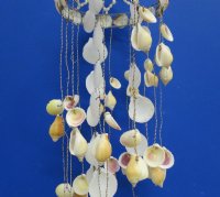 30 Inches long Large Shell Wind Chime with strands of yellow, white and brown seashells - $11.25 each