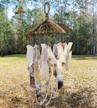 22 inches long Rustic Look Natural Saddle Oyster Shell Wind Chime - $8.99 each;