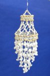 16 inches White Seashell Wind Chime for Sale, Beach Wind Chime,  made with white bubble shells and nassarius shells - $8.49 each