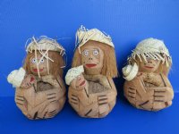 Carved Coconut Monkey Mom and Child Novelty - Case: 12 @ $4.75 each