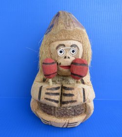 Carved Coconut Monkey with Maracas Novelties - Case: 12 @ $4.75 each