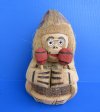 9-1/2 to 11 inches Carved and Painted Coconut Monkey Holding Lollipops, Maracas - Packed 1 @ $4.99 each; Packed 6 @ $3.60 each