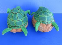 7 to 8 inches long Green Painted and Carved Coconut Turtle for Sale - Pack of 1 @ $6.99 each; Pack of 6 @ $5.20 each