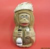 10" - 11" Carved and Painted Coconut Monkey with Rum Bottle Novelty, Wearing a Straw Hat - Pack of 1 @ $4.99 each; Pack of 6 @ $4.00 each